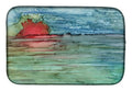 Abstract Sunset on the Water Dish Drying Mat Absorbent Dish Drying Mat Pad for Kitchen Counter Dish Drainer Mat for Countertop, 14 x 21", Multicolor