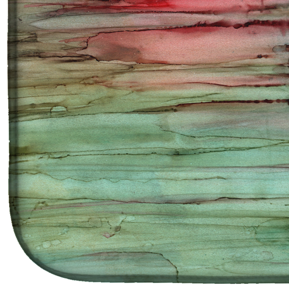 Abstract Sunset on the Water Dish Drying Mat Absorbent Dish Drying Mat Pad for Kitchen Counter Dish Drainer Mat for Countertop, 14 x 21", Multicolor
