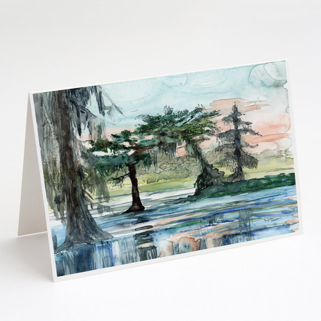 In the Swamp Greeting Cards Pack of 8 Blank Cards with Envelopes Whimsical A7 Size 5x7