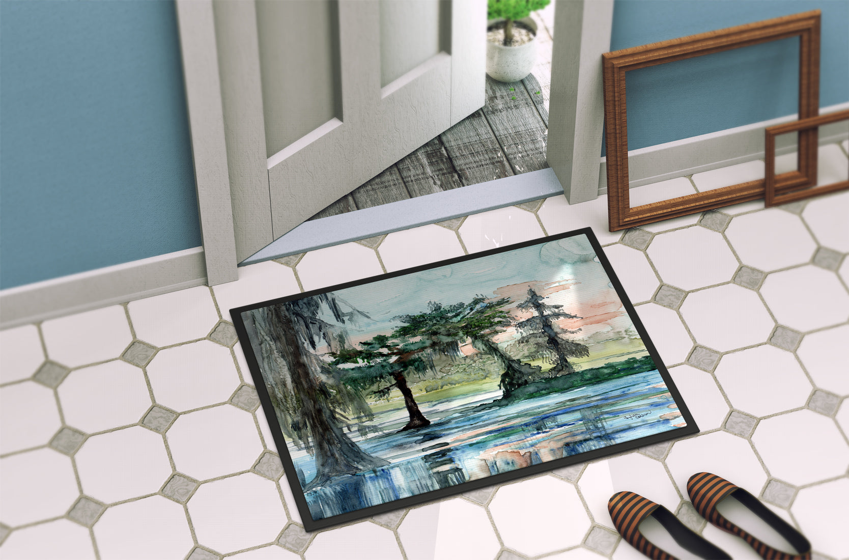 In the Swamp Doormat Indoor Outdoor 24H X 36W Front Door Mat Rugs for Entryway, Non Slip Washable Low Pile,