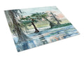 In the Swamp Cutting Board Tempered Glass Kitchen Cutting Surface, Heat Resistant Chopping, Non-Slip Feet, Food Prep & Serving