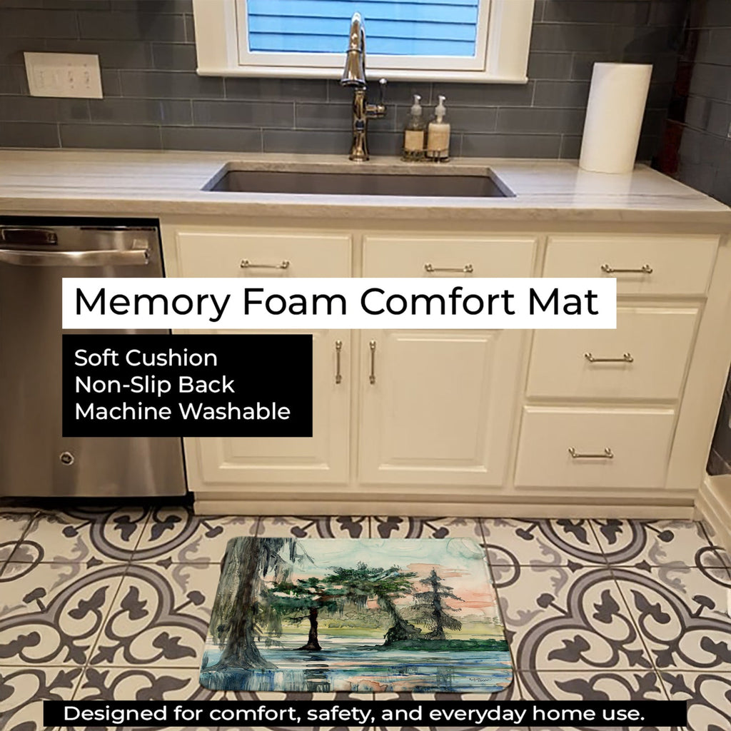 In the Swamp Memory Foam Kitchen Mat Machine Washable Anti-Fatigue Cushion Comfort Bath or Kitchen Rug