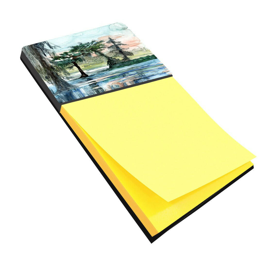 In the Swamp Watercolor Sticky Note Holder Refillable Dispenser Desk Accessory 3x3 Pad Gift