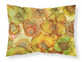 Abstract Flowers in Yellows and Oranges Standard Pillowcase Lightweight Super Soft Easy Care Decorative Artwork Pillowcase, Standard