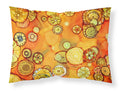 Abstract Flowers in Oranges and Yellows Standard Pillowcase Lightweight Super Soft Easy Care Decorative Artwork Pillowcase, Standard