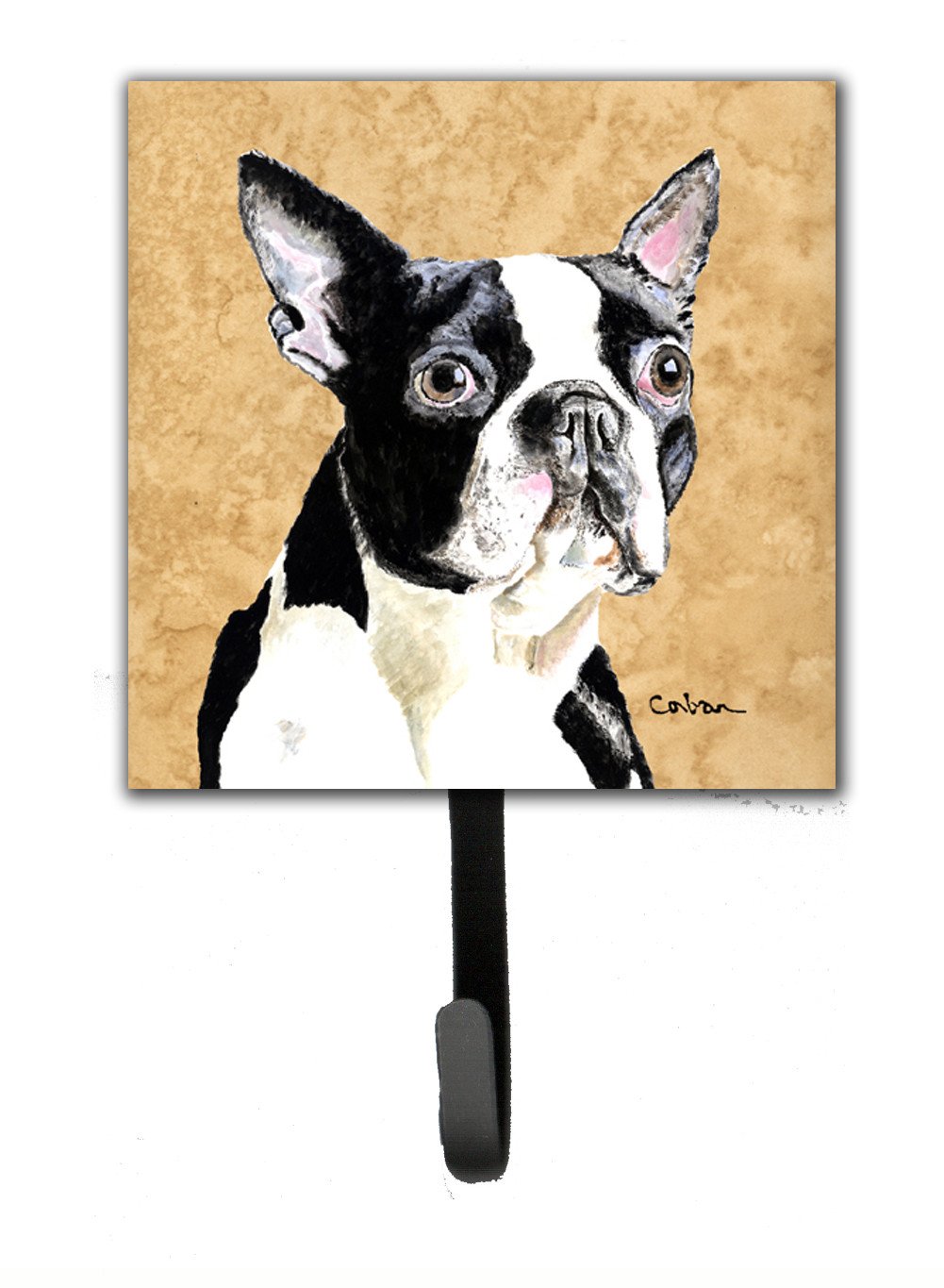 Boston Terrier Wipe your Paws Leash or Key Holder Wall Hooks, Key Hooks Holder, Coat Rack Wall Mount, Coat Hooks, Hooks for Hanging Keys, Towels, Aprons, Leashes