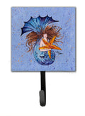Brown Headed Mermaid on Blue Leash or Key Holder Wall Hooks, Key Hooks Holder, Coat Rack Wall Mount, Coat Hooks, Hooks for Hanging Keys, Towels, Aprons, Leashes