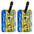 Harbour Scene with Sailboat Luggage Tag
