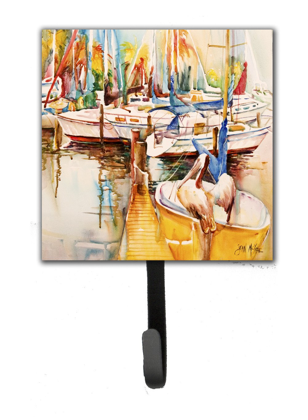 Pelicans and Sailboats Leash or Key Holder Wall Hooks, Key Hooks Holder, Coat Rack Wall Mount, Coat Hooks, Hooks for Hanging Keys, Towels, Aprons, Leashes