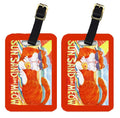Orange Tabby at the beach Luggage Tag