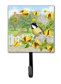 Coal Tits Yellow Flowers Leash or Key Holder Wall Hooks, Key Hooks Holder, Coat Rack Wall Mount, Coat Hooks, Hooks for Hanging Keys, Towels, Aprons, Leashes