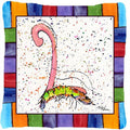 Beach and Seafood Letter L Decorative Throw Pillow 14x14 Indoor Outdoor Accent Cushion, Fabric Cover with Insert for Sofa, Bed, Porch & Living Room