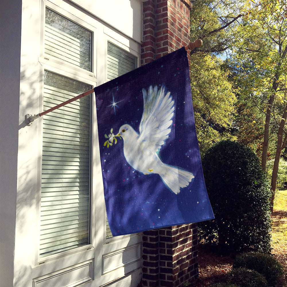 Peace Dove with the Olive Branch House Flag 28x40 Porch Sleeve Pole Decorative Outside Yard Banner Artwork Wall Hanging, Polyester