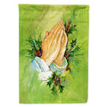 Praying Hangs with Holly Leaves House Flag 28x40 Porch Sleeve Pole Decorative Outside Yard Banner Artwork Wall Hanging, Polyester