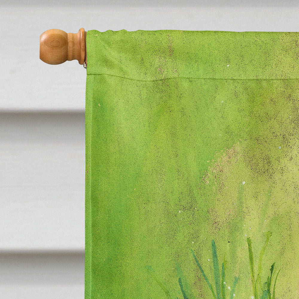Praying Hangs with Holly Leaves House Flag 28x40 Porch Sleeve Pole Decorative Outside Yard Banner Artwork Wall Hanging, Polyester