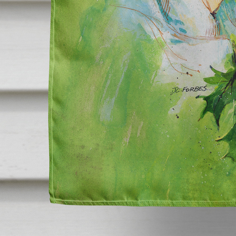 Praying Hangs with Holly Leaves House Flag 28x40 Porch Sleeve Pole Decorative Outside Yard Banner Artwork Wall Hanging, Polyester