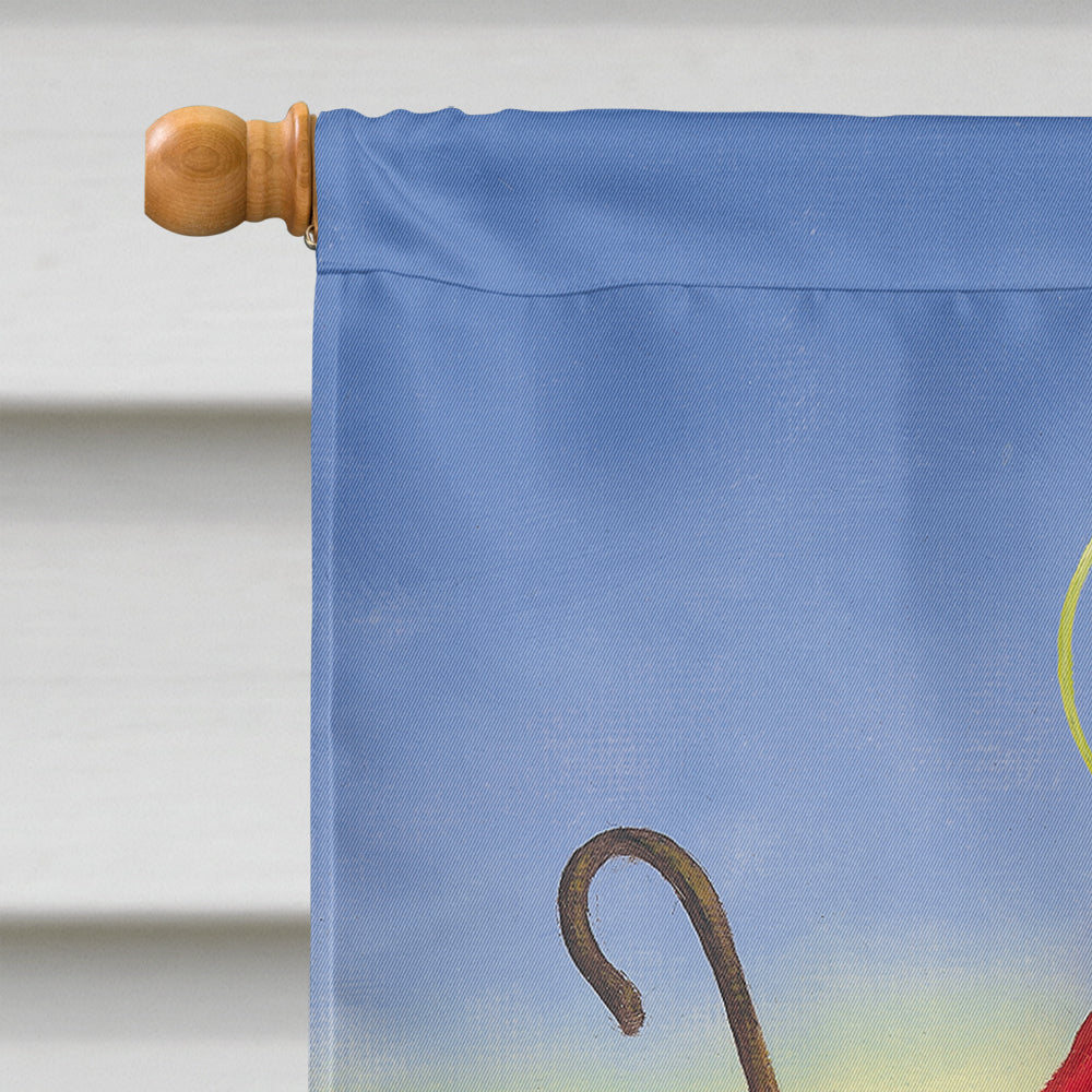 Jesus The Good Shepherd House Flag 28x40 Porch Sleeve Pole Decorative Outside Yard Banner Artwork Wall Hanging, Polyester
