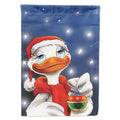 Duck with Christmas Ornament House Flag 28x40 Porch Sleeve Pole Decorative Outside Yard Banner Artwork Wall Hanging, Polyester
