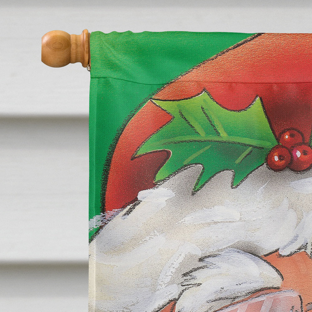 Jolly Santa Claus House Flag 28x40 Porch Sleeve Pole Decorative Outside Yard Banner Artwork Wall Hanging, Polyester
