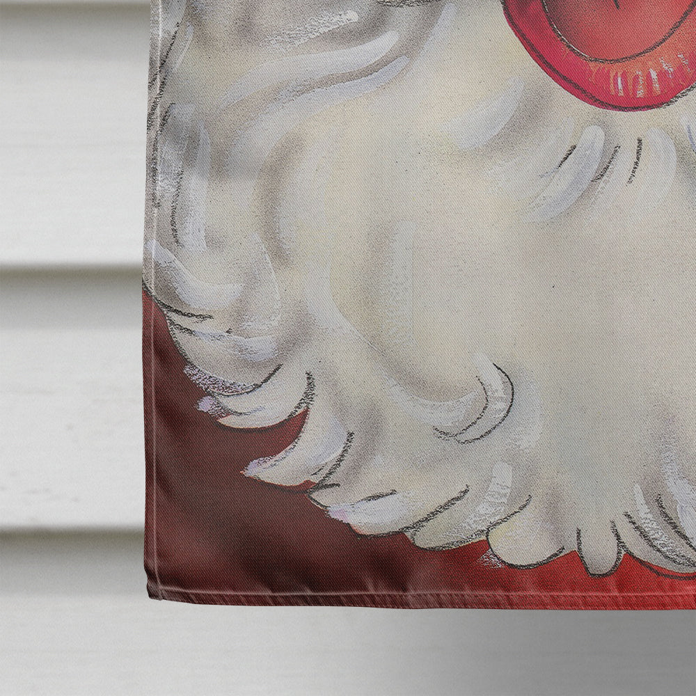 Jolly Santa Claus House Flag 28x40 Porch Sleeve Pole Decorative Outside Yard Banner Artwork Wall Hanging, Polyester