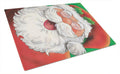 Jolly Santa Claus Cutting Board Tempered Glass Kitchen Cutting Surface, Heat Resistant Chopping, Non-Slip Feet, Food Prep & Serving