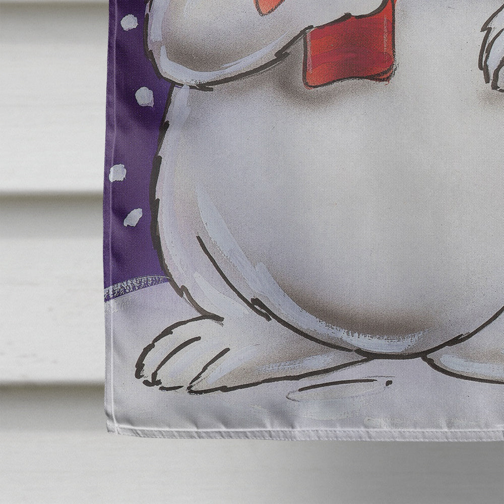Holiday Polar Bears House Flag 28x40 Porch Sleeve Pole Decorative Outside Yard Banner Artwork Wall Hanging, Polyester