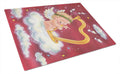 Angels with Harp Valentine's Cutting Board Tempered Glass Kitchen Cutting Surface, Heat Resistant Chopping, Non-Slip Feet, Food Prep & Serving