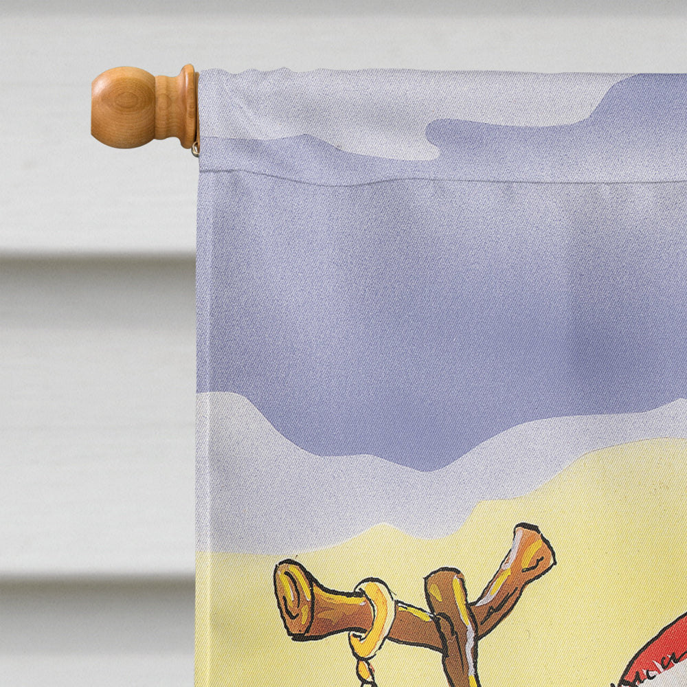 Scarecrow Snowman House Flag 28x40 Porch Sleeve Pole Decorative Outside Yard Banner Artwork Wall Hanging, Polyester
