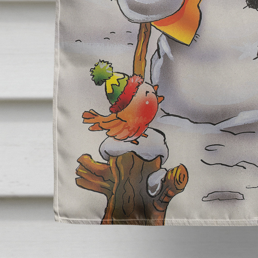 Scarecrow Snowman House Flag 28x40 Porch Sleeve Pole Decorative Outside Yard Banner Artwork Wall Hanging, Polyester