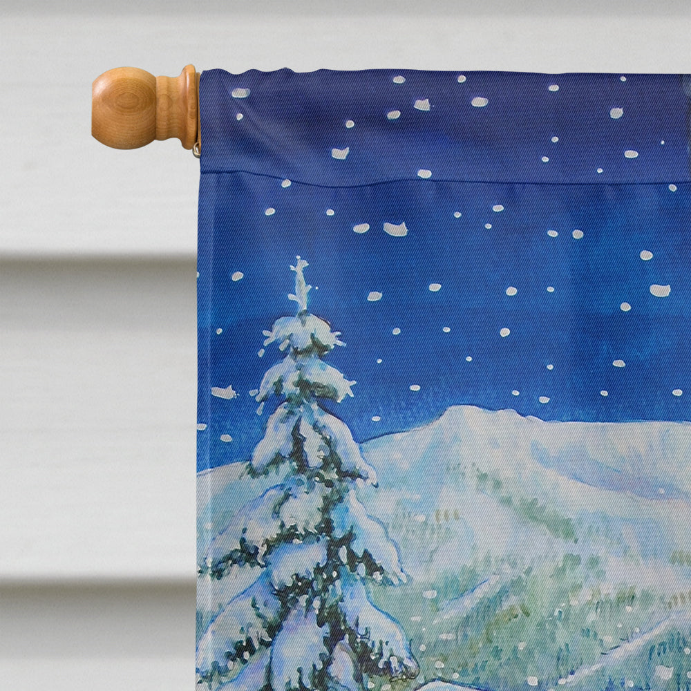 Christmas Gnome Headed out House Flag 28x40 Porch Sleeve Pole Decorative Outside Yard Banner Artwork Wall Hanging, Polyester