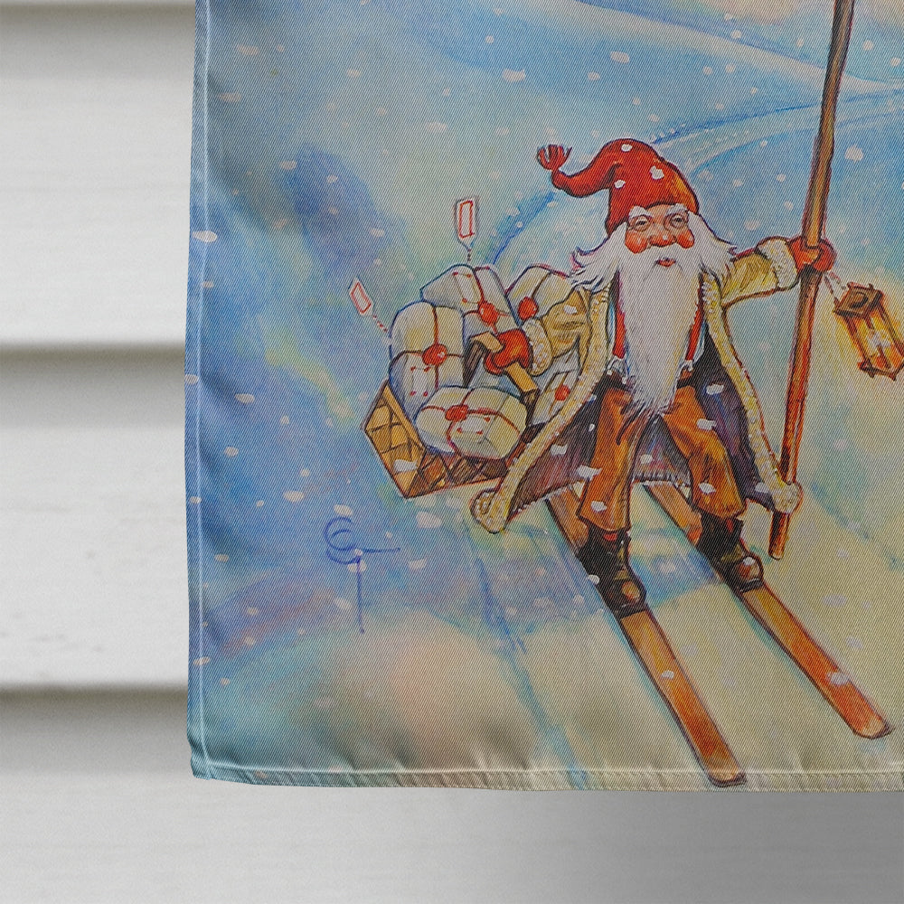 Christmas Gnome Headed out House Flag 28x40 Porch Sleeve Pole Decorative Outside Yard Banner Artwork Wall Hanging, Polyester