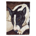 Bull Terrier by Tanya and Craig Amberson House Flag 28x40 Porch Sleeve Pole Decorative Outside Yard Banner Artwork Wall Hanging, Polyester