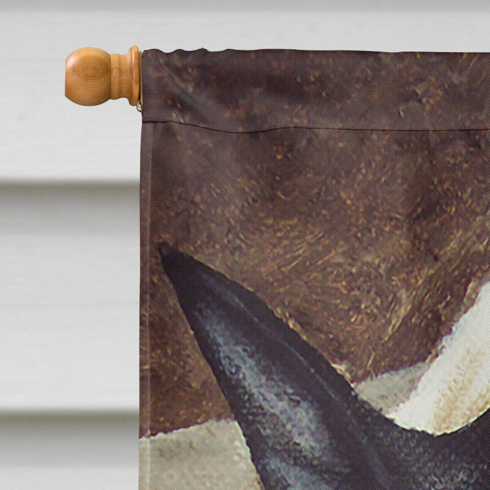 Bull Terrier by Tanya and Craig Amberson House Flag 28x40 Porch Sleeve Pole Decorative Outside Yard Banner Artwork Wall Hanging, Polyester
