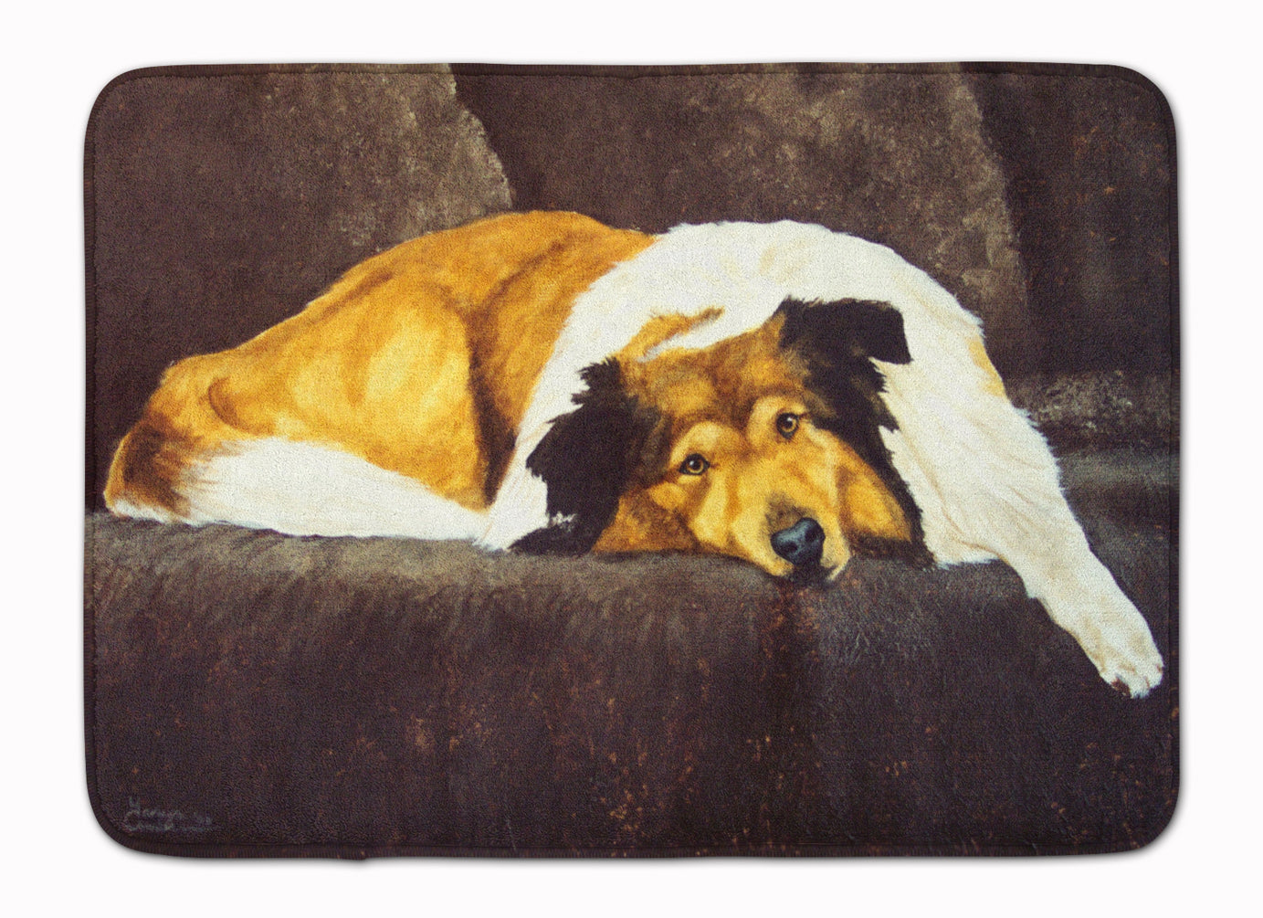 Collie by Tanya and Craig Amberson Memory Foam Kitchen Mat Machine Washable Anti-Fatigue Cushion Comfort Bath or Kitchen Rug