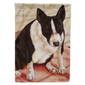Bull Terrier English Bully House Flag 28x40 Porch Sleeve Pole Decorative Outside Yard Banner Artwork Wall Hanging, Polyester