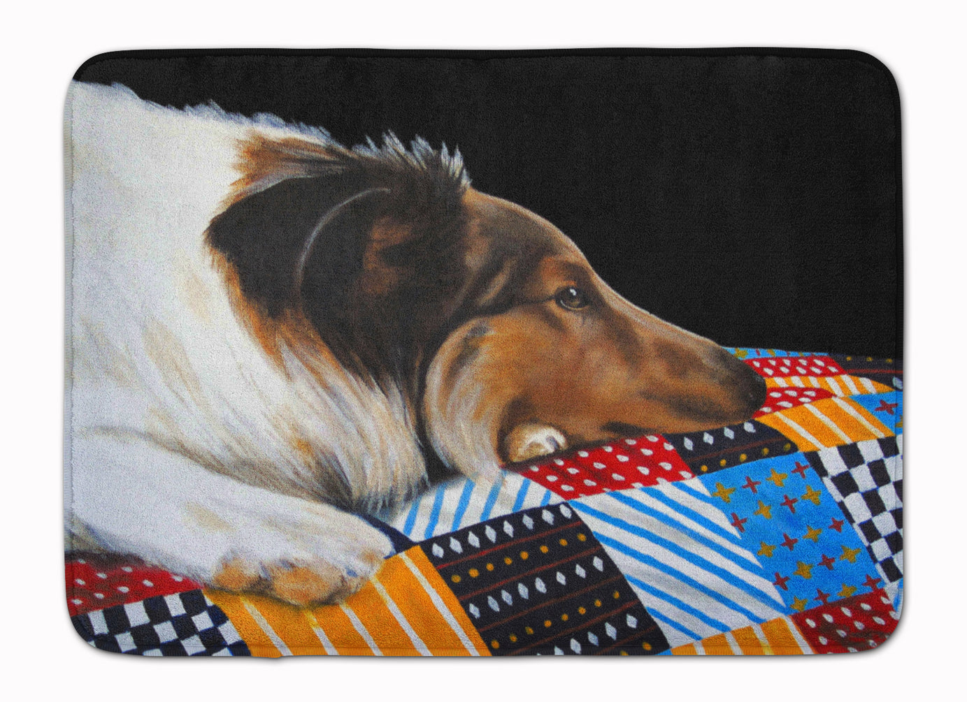 Day Dreamer Collie Memory Foam Kitchen Mat Machine Washable Anti-Fatigue Cushion Comfort Bath or Kitchen Rug