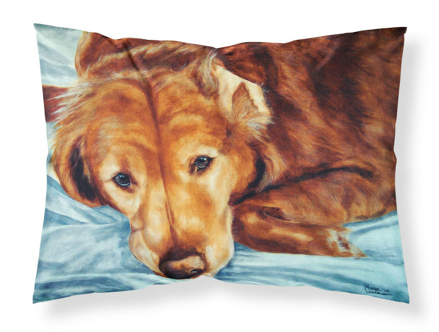 Golden Retriever by Tanya and Craig Amberson Standard Pillowcase Lightweight Super Soft Easy Care Decorative Artwork Pillowcase, Standard