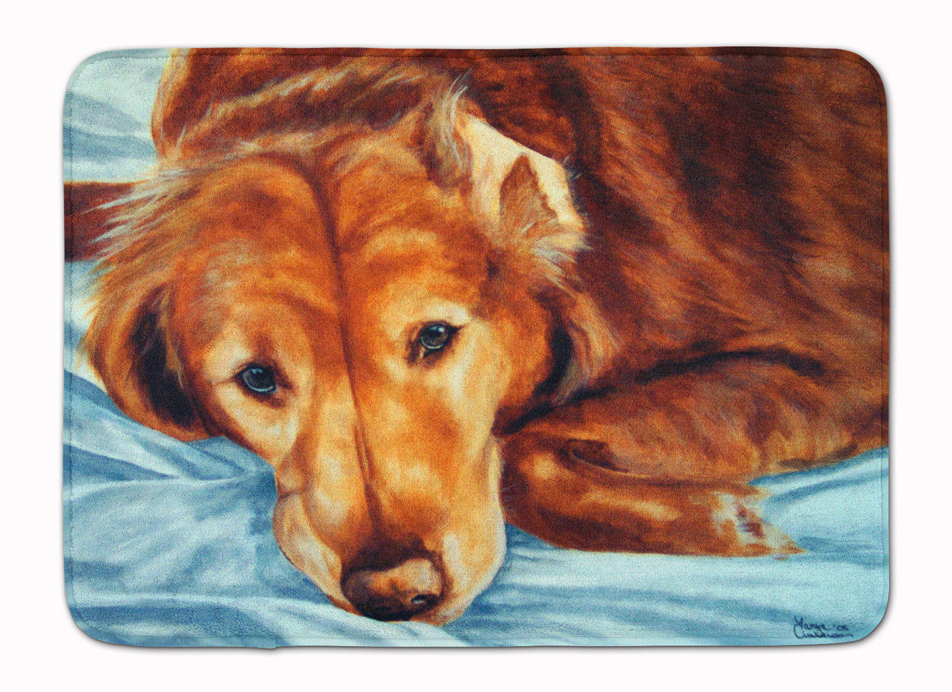 Golden Retriever by Tanya and Craig Amberson Memory Foam Kitchen Mat Machine Washable Anti-Fatigue Cushion Comfort Bath or Kitchen Rug