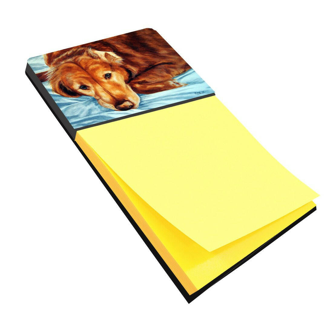 Golden Retriever by Tanya and Craig Amberson Watercolor Sticky Note Holder Refillable Dispenser Desk Accessory 3x3 Pad Gift
