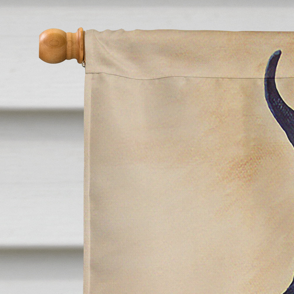 Black Great Dane House Flag 28x40 Porch Sleeve Pole Decorative Outside Yard Banner Artwork Wall Hanging, Polyester
