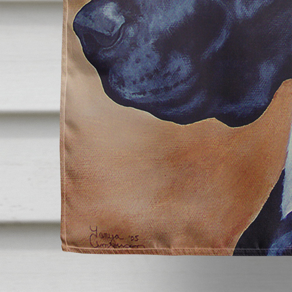 Black Great Dane House Flag 28x40 Porch Sleeve Pole Decorative Outside Yard Banner Artwork Wall Hanging, Polyester