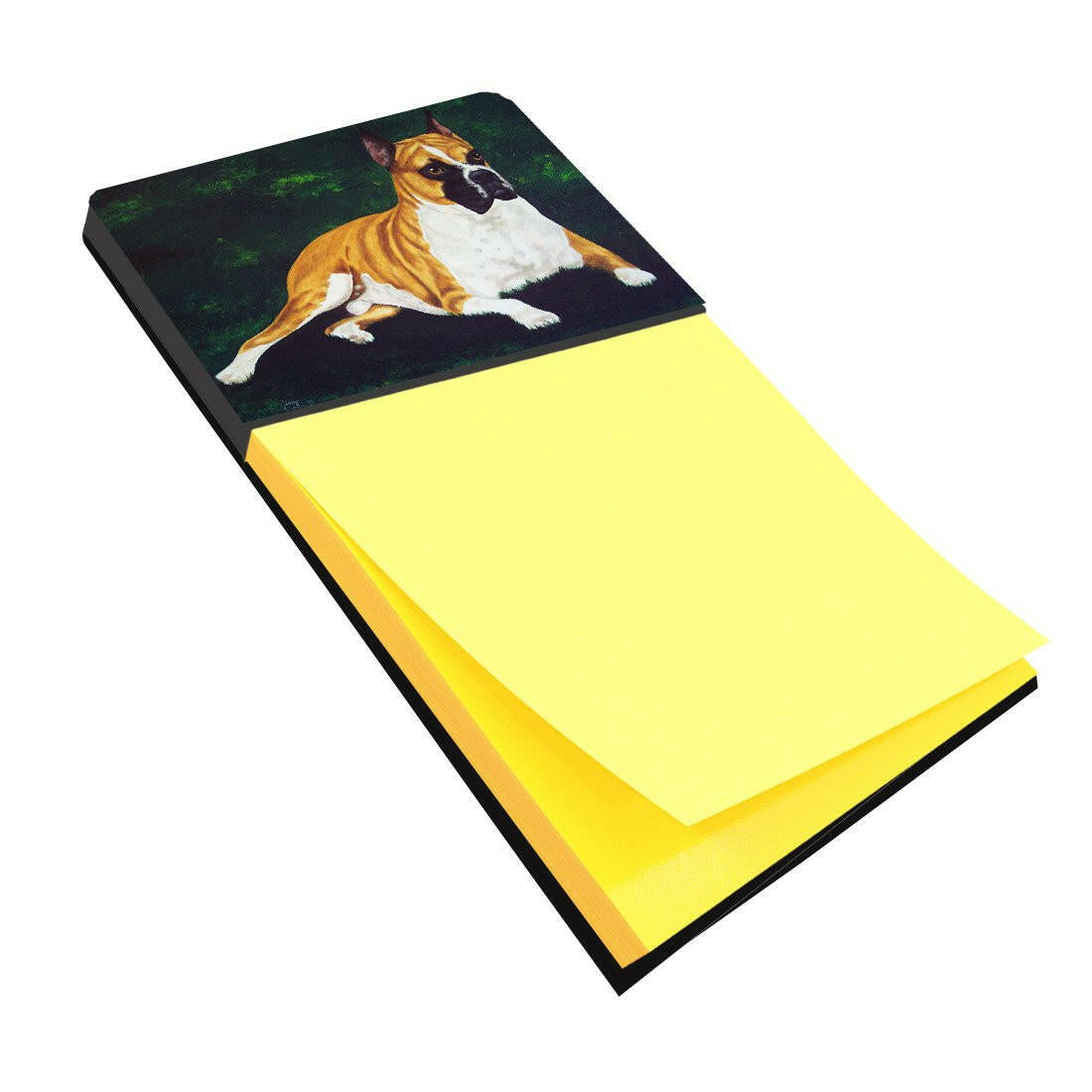 Dempsey Boxer Watercolor Sticky Note Holder Refillable Dispenser Desk Accessory 3x3 Pad Gift