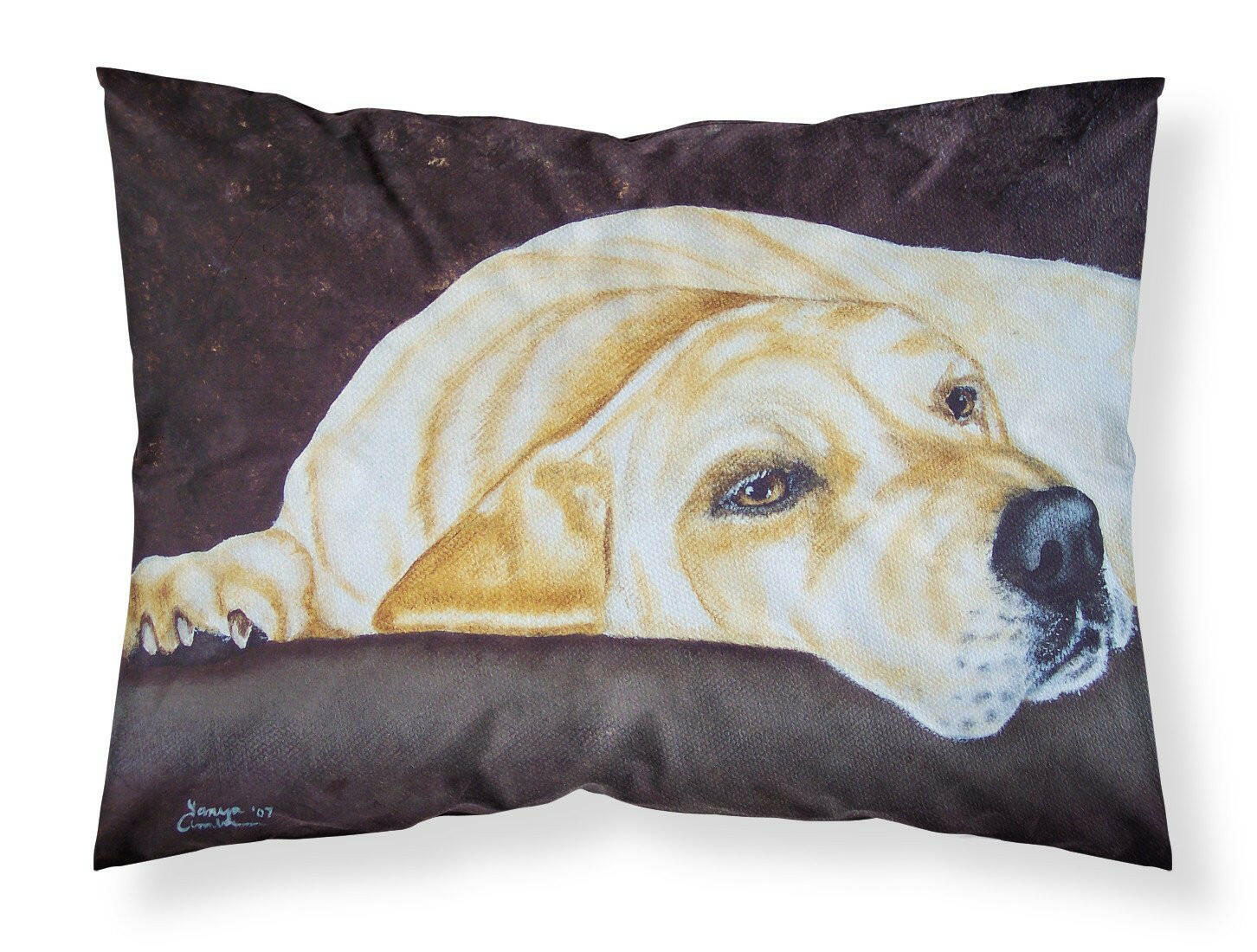Naptime Yellow Labrador Standard Pillowcase Lightweight Super Soft Easy Care Decorative Artwork Pillowcase, Standard