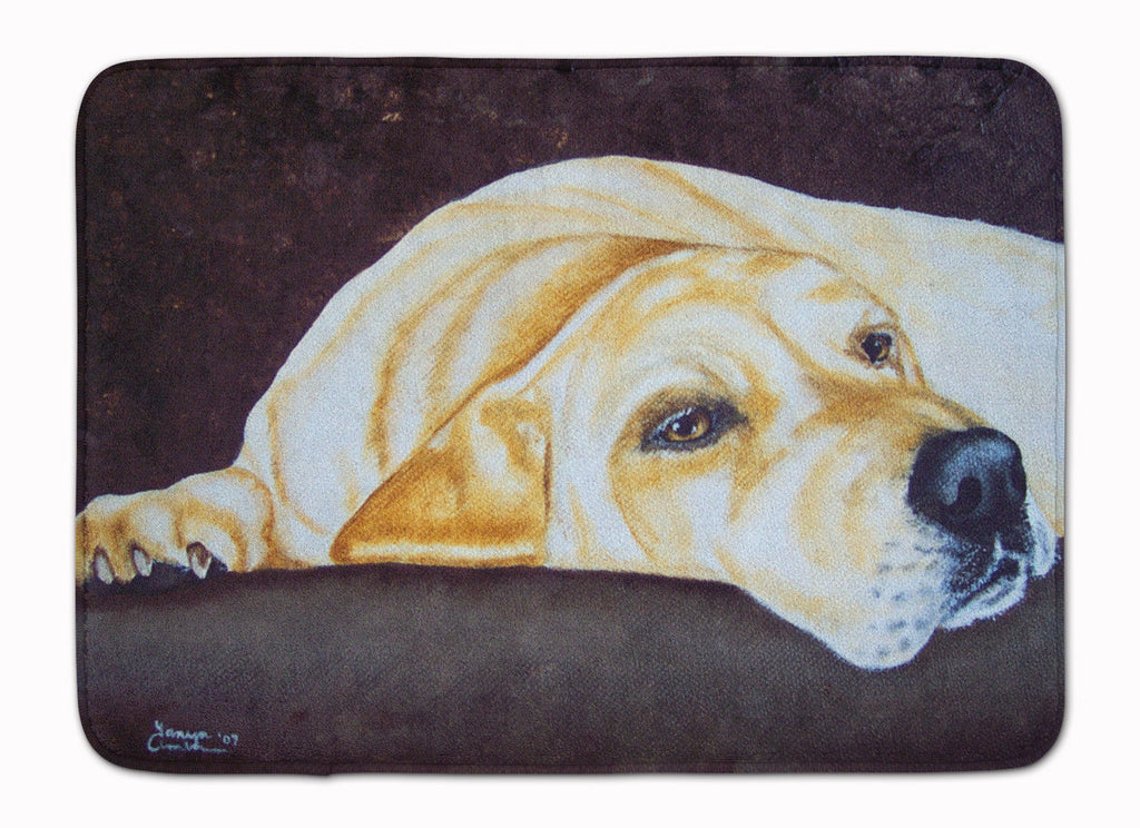 Naptime Yellow Labrador Memory Foam Kitchen Mat Machine Washable Anti-Fatigue Cushion Comfort Bath or Kitchen Rug