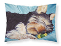 Naptime Yorkie Yorkshire Terrier Standard Pillowcase Lightweight Super Soft Easy Care Decorative Artwork Pillowcase, Standard