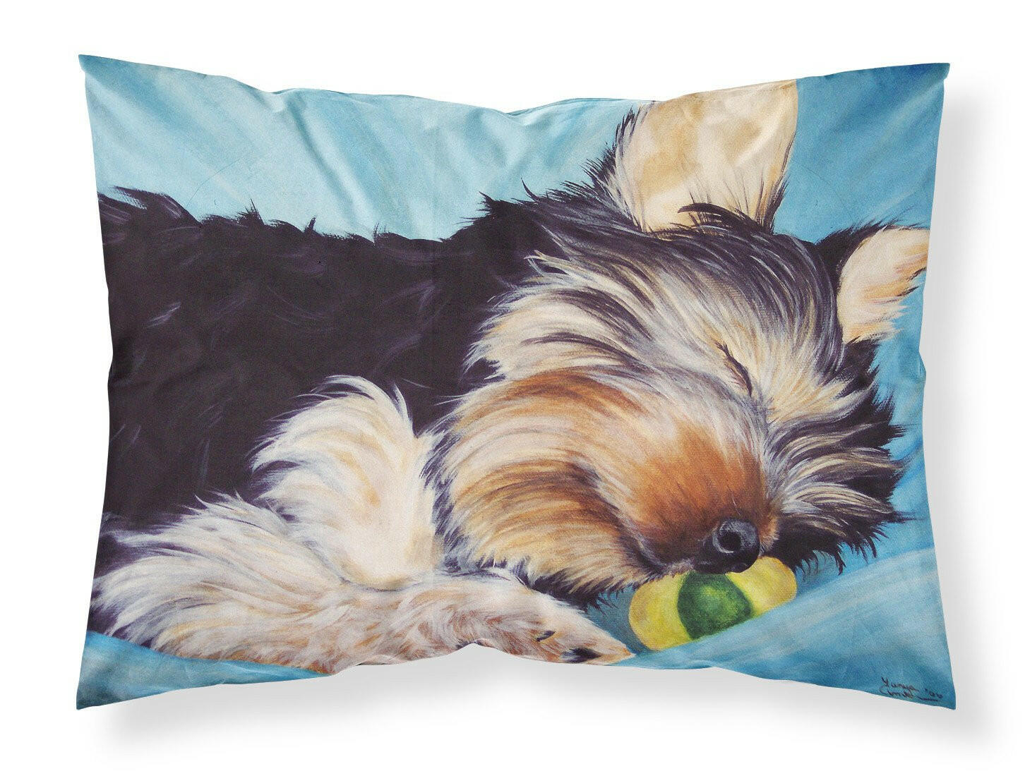 Naptime Yorkie Yorkshire Terrier Standard Pillowcase Lightweight Super Soft Easy Care Decorative Artwork Pillowcase, Standard