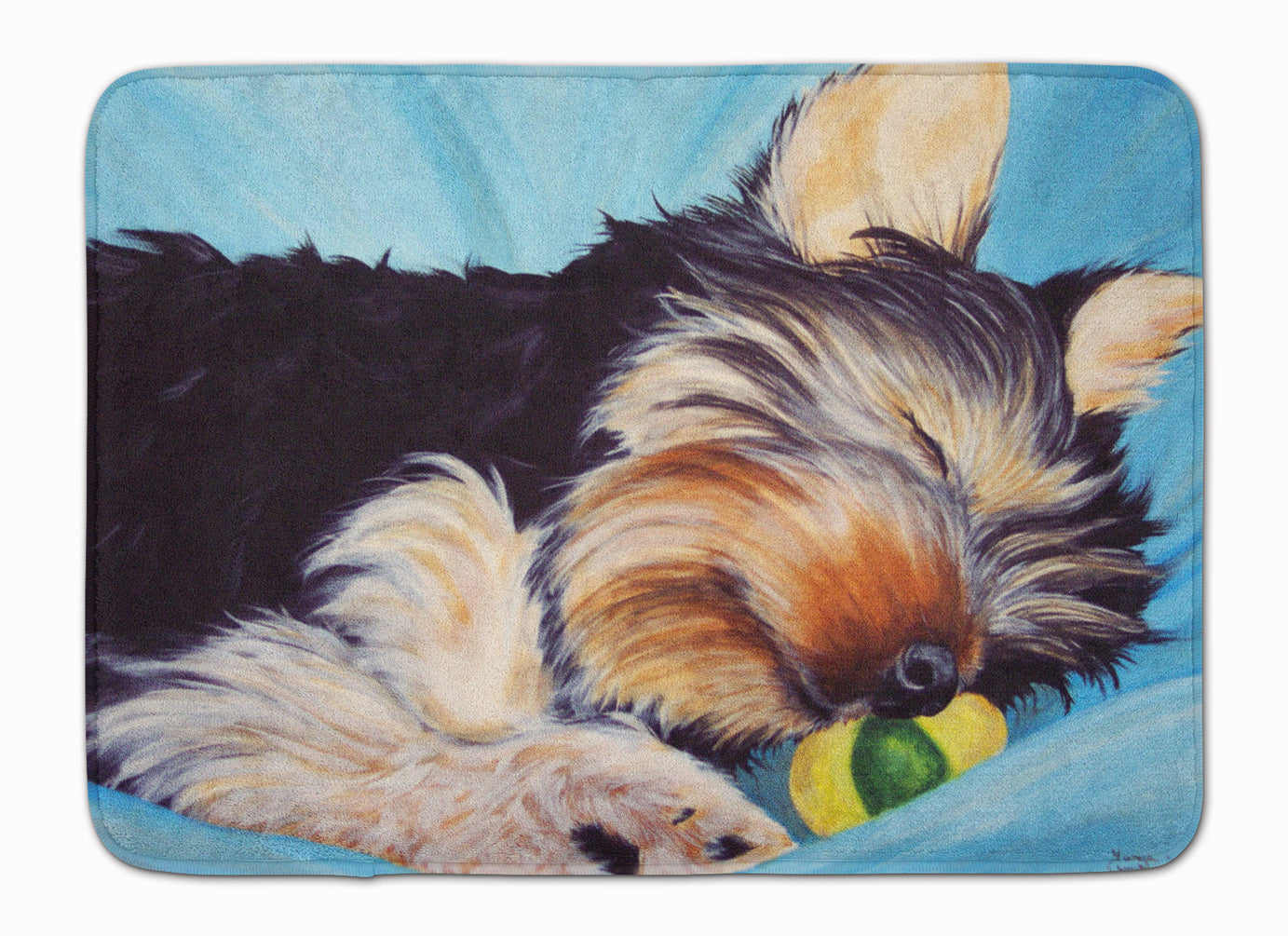 Naptime Yorkie Yorkshire Terrier Memory Foam Kitchen Mat Machine Washable Anti-Fatigue Cushion Comfort Bath or Kitchen Rug