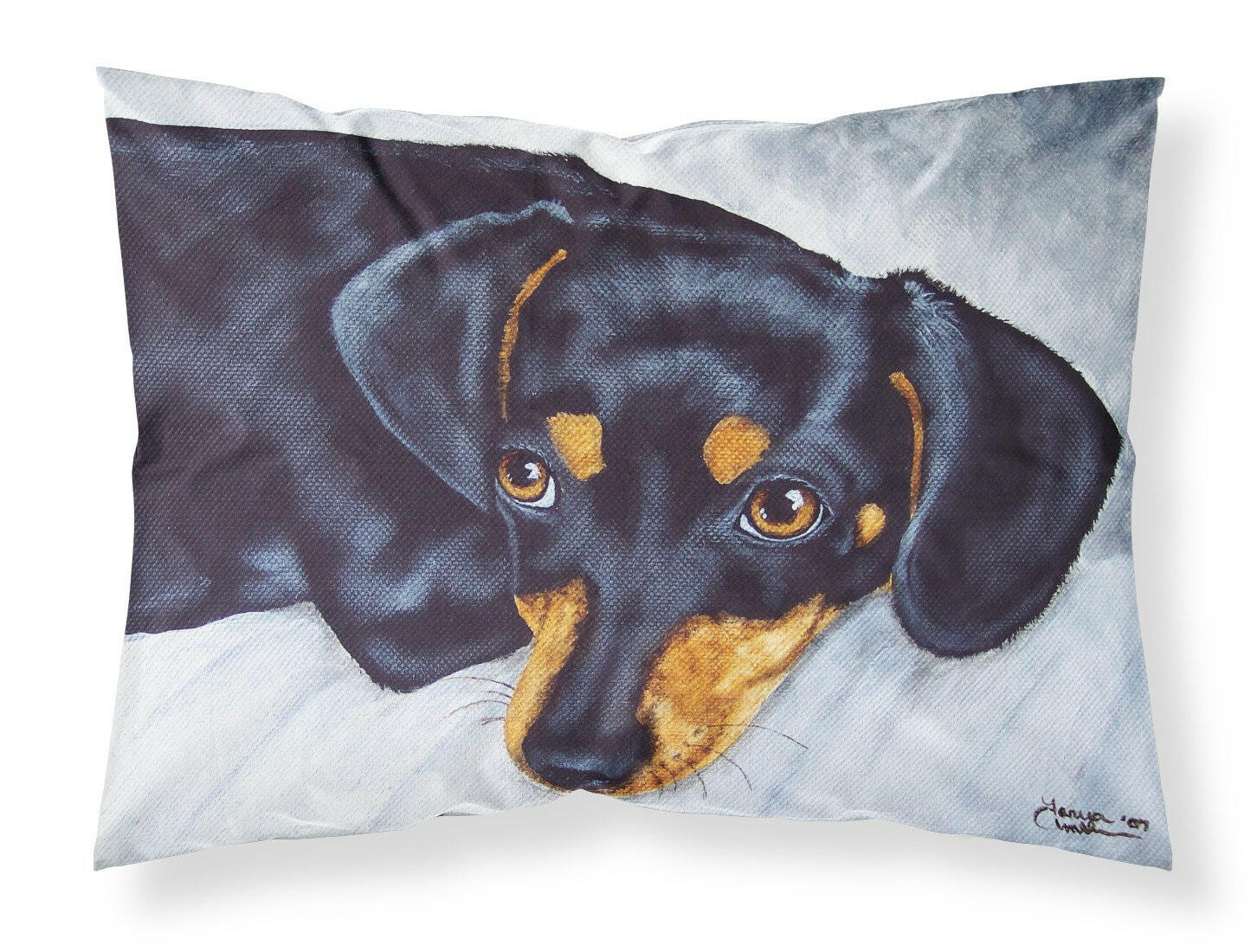 Black and Tan Doxie Dachshund Standard Pillowcase Lightweight Super Soft Easy Care Decorative Artwork Pillowcase, Standard
