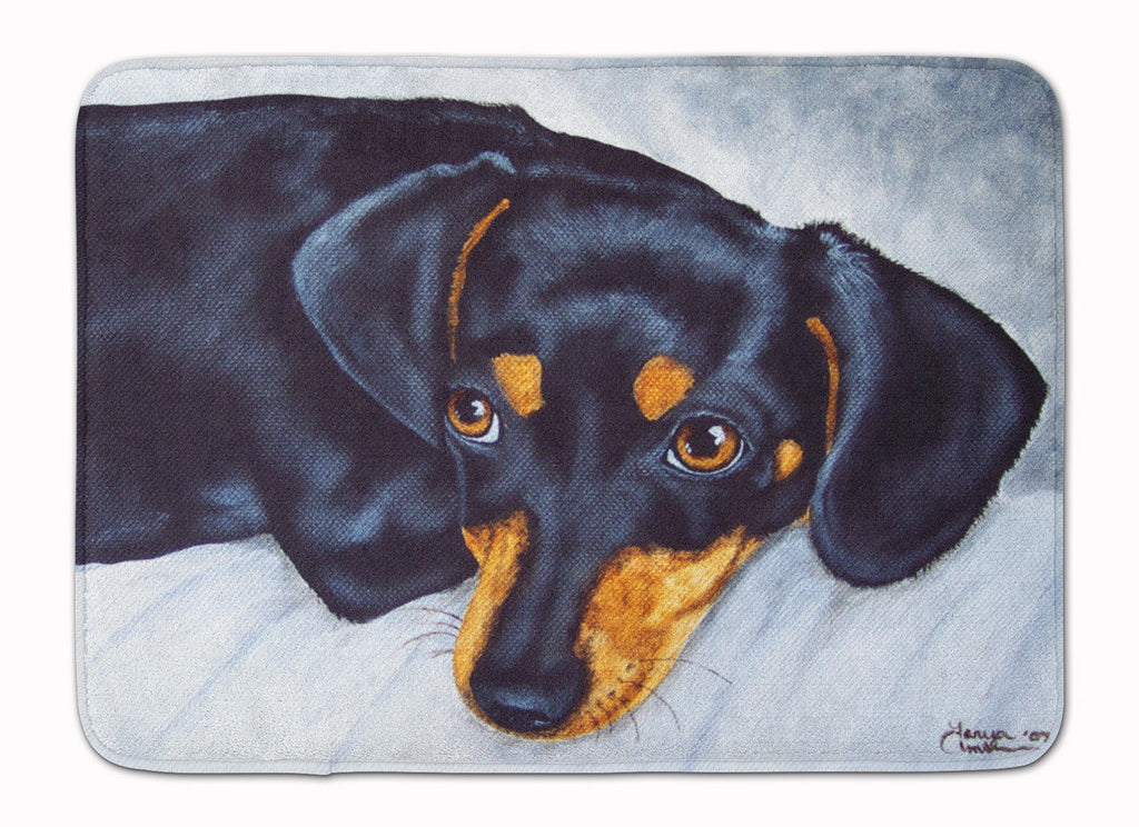 Black and Tan Doxie Dachshund Memory Foam Kitchen Mat Machine Washable Anti-Fatigue Cushion Comfort Bath or Kitchen Rug