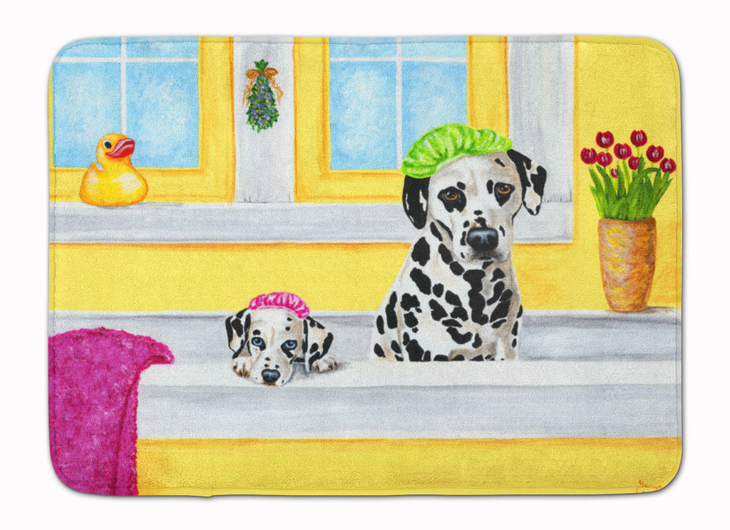Bath Day Dalmatian Memory Foam Kitchen Mat Machine Washable Anti-Fatigue Cushion Comfort Bath or Kitchen Rug